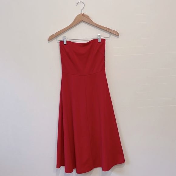 The Limited Women’s MIDI Strapless Formal Casual Red Dress size XS - Picture 10 of 10